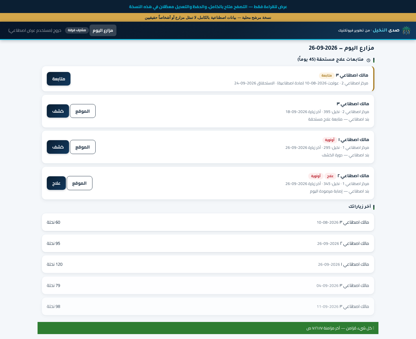 معاينة مهام مشرف الفرقة